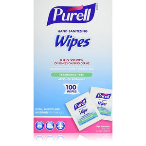Purell Sanitizing Hand Wipes Individually Wrapped 100/box - Health & Safety
